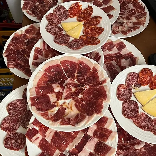 Platos de jamón